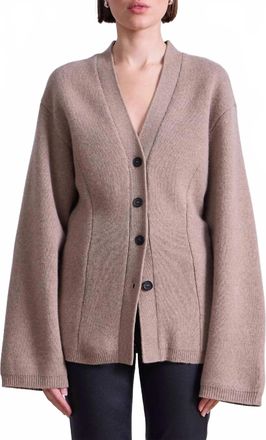 Apiece Apart Paris V-Neck Cardigan In Walnut