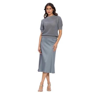 Drykorn Sanidy Sweater - Dames - Midirokken - Grijs - XS - Katoen - Rokken