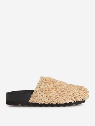 Stella McCartney Elyse Rafia Clogs