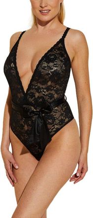 Cosabella Never Say Never Deep V Silk-Trim Teddy