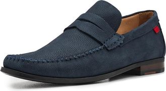 Marc Joseph New York Walker Street Mens Shoes Navy Pebble Nobuck : 11.5 M, Leather