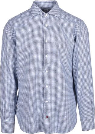Carrel Sky Blue/White Plaid Cotton Flannel Shirt