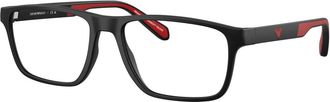 Emporio Armani Rechthoekig montuur - unisex - Brillen - Zwart - 54 MM - Nylon - Accessoires