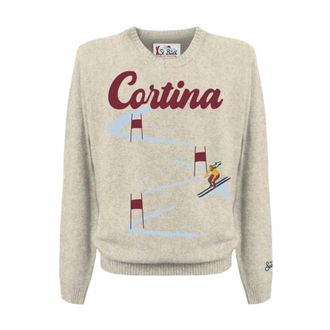 MC2 Saint Barth Truien & Vesten, Heren, Beige, S, Wol, Heron Crewneck