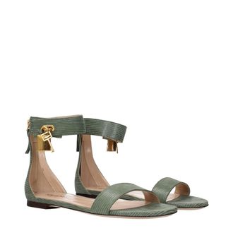 Tom Ford Leather Flat Sandal - Green