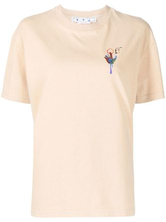 Off-white T-shirt con stampa - Giallo