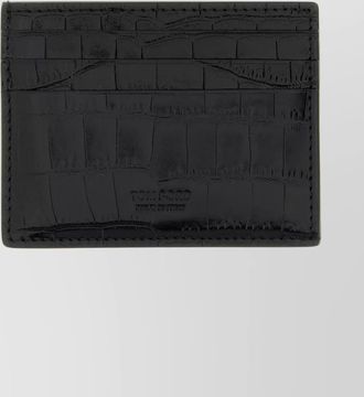 Tom Ford crocodile texture card holder compact design