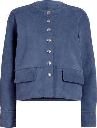 Proenza Schouler Giacca Robin in pelle scamosciata - Blu