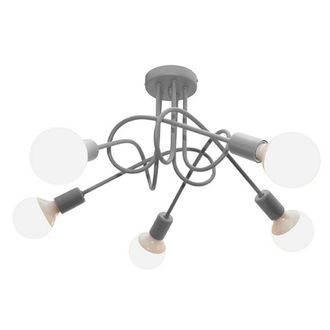 Netlighting Oxford Multi Arm Semi Flush Ceiling Light Grey 50cm
