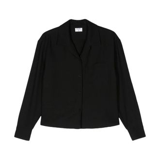 Filippa K Overhemden, Dames, Zwart, S, Crepe Cropped Shirt