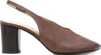 Christophe Lemaire Glove Slingback 80 - Dames - Pumps - Bruin - 38 EU - Leer - Schoenen