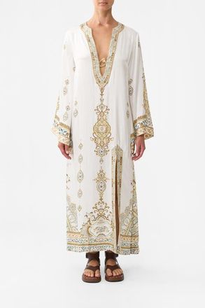 Camilla Deep V Neck Hardware Kaftan Ottoman Dynasty at Nordstrom, Size X-Large