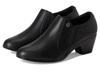 Clarks Womens Emily 2 Reyna Shoes, Color Black Leather, Size: 6 UK Wide