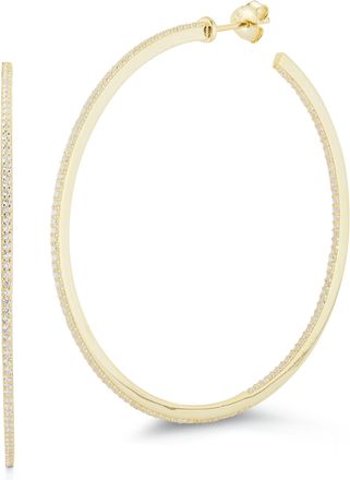 Glaze Jewelry Sterling Silver Large Thin Hoops