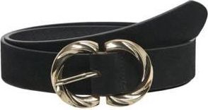 Only suede riem ONLFINE zwart/goudkleurig