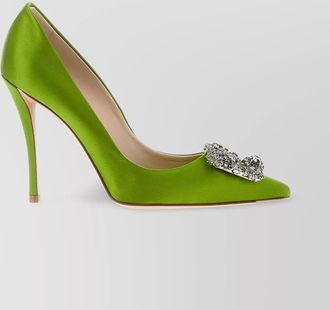 Roger Vivier silk flower strass pumps