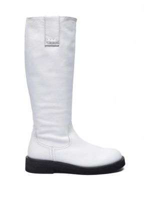 Guglielmo Rotta Leather Boots Rubber - White