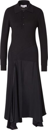 Victoria Beckham Henley midi-jurk - Zwart