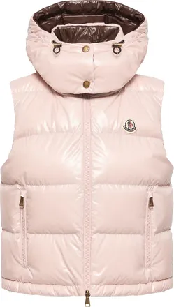Moncler Moncler Niverolle Short Down Vest, Women, Pink, Size: 0