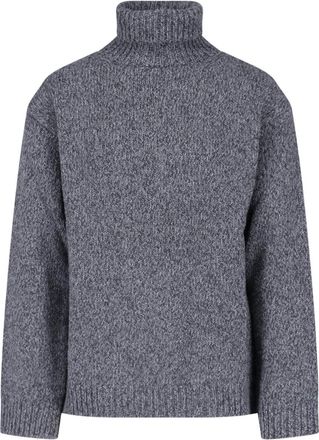 Our Legacy Grey Wool High Collar Pullover Sweater