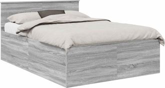 vidaXL Estructura De Cama Sonoma Gris 150 X 200 Cm Vidaxl