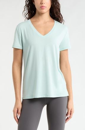 Zella Breathe Active T-Shirt in Teal Tide at Nordstrom, Size X-Small