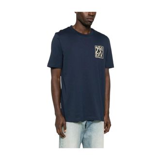 Marni Tops, Heren, Blauw, M, Katoen, T-shirt