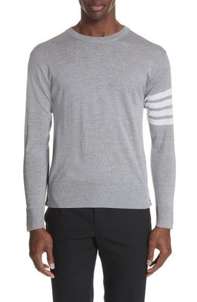 Thom Browne Merino Wool Pullover in Light Grey at Nordstrom, Size 2