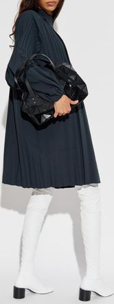 Pleats Please Issey Miyake Pleated Coat, Womens, Navy Blue