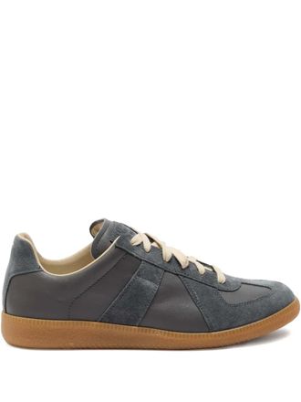 Maison Margiela Replica suede-panel sneakers - Grigio