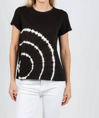 Elliott Lauren Sonar Circular Tie Dye Tee In Black