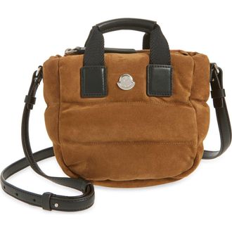 Moncler Micro Caradoc Puffer Crossbody Bag in Espresso at Nordstrom