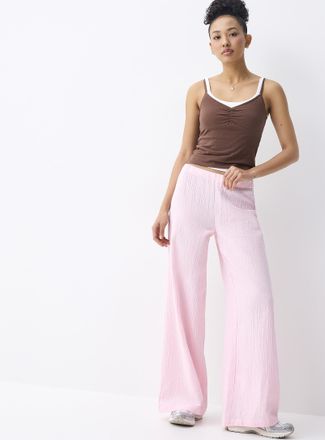 Twik Womens Wide-leg organic cotton gauze pant