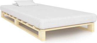 vidaXL Giroletto In Pallet Di Legno Massello Di Pino 90x200 Cm - Vidaxl