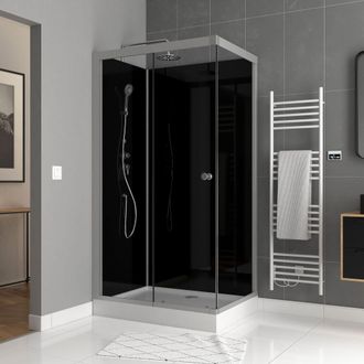 Aurlane Cabina Ducha Rectangular 110x80x230 Cm - Estructura De Aluminio Lacado - Shadow Corner
