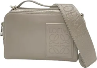 Loewe Vintage, unisex, Grijs, ONE Size, Leer, Pre-owned Schoudertas