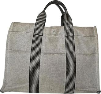 Herm&egrave;s Tweedehands Canvas handtassen - Dames - Vintage Shopper - Beige - ONE Size - Vintage