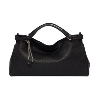 Orciani Virgo Soft Midi - Dames - Tassen - Zwart - Maat: ONE Size Leer