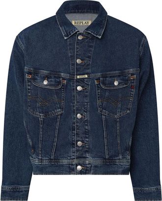 Replay Mens Fit Jacket in Blue - Size X-Large