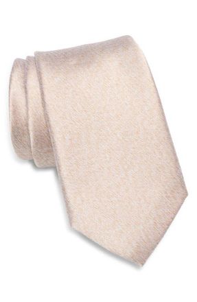 Nordstrom Pellerin Heathered Silk Tie in Taupe at Nordstrom