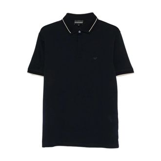 Emporio Armani Piqu&eacute; Polo Shirt - Heren - Polos - Blauw - M - Katoen - Tops