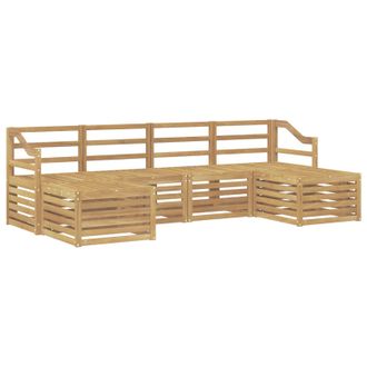 vidaXL Juegos De Sof&aacute;s 6 Pcs Blanco Madera De Acacia S&oacute;lida Vidaxl