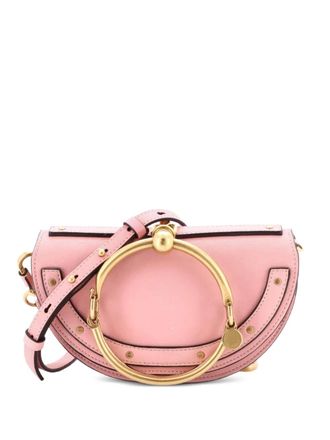 Chlo&eacute; Nile leren mini-crossbodytas - Roze