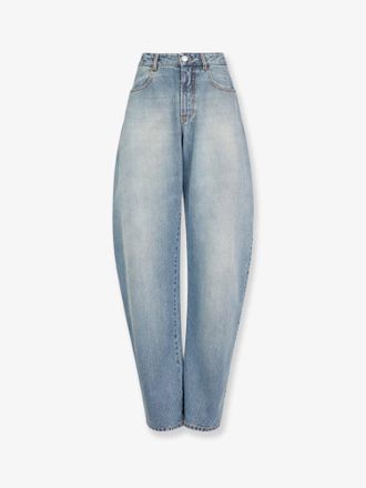 Alaia Jeans in blu denim delav&egrave; - ALAIA - gender_Woman