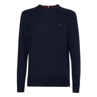 Tommy Hilfiger Jersey de cuello redondo - Knitwear - Hombre - Azul - 2XL
