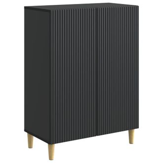 vidaXL Aparador Negro 66 X 34,5 X 90 Cm Madera De Ingenier&iacute;a Vidaxl
