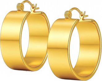 Ellie Vail Womens Lia Wide Hoop Earring In Gold