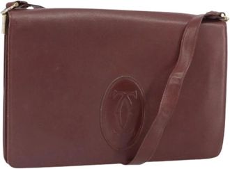 Cartier Pre-owned Cross Body Bags, female, Red, Size: ONE SIZE Pre-owned Vintage Leather Shoulder Bag