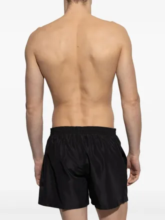 Balmain Logo-Appliqu&eacute; Swim Shorts - Black