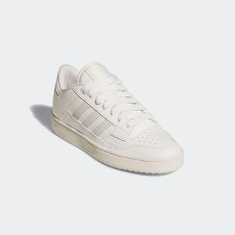 adidas Sneaker ADIDAS SPORTSWEAR RAPID COURT LOW, Damen, Gr. 38,5, weiss (core wei&szlig;, sanftes wei&szlig;, core wei&szlig;), Leder, Synthetik, Schuhe Sneaker